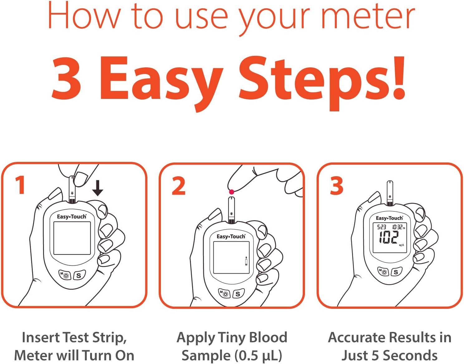 EasyTouch Glucose Test Strips, 50 Ct