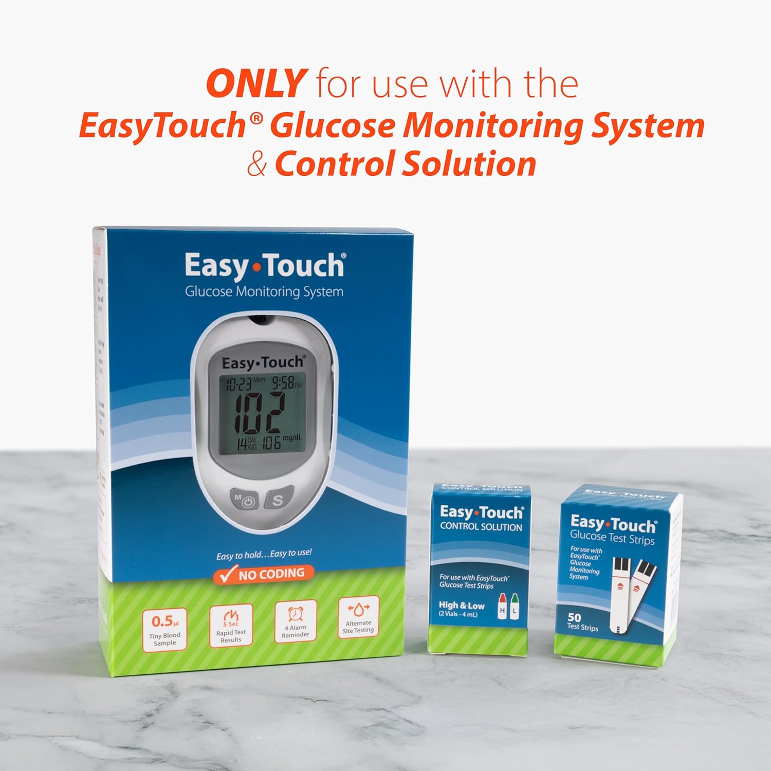 EasyTouch Glucose Test Strips, 50 Ct
